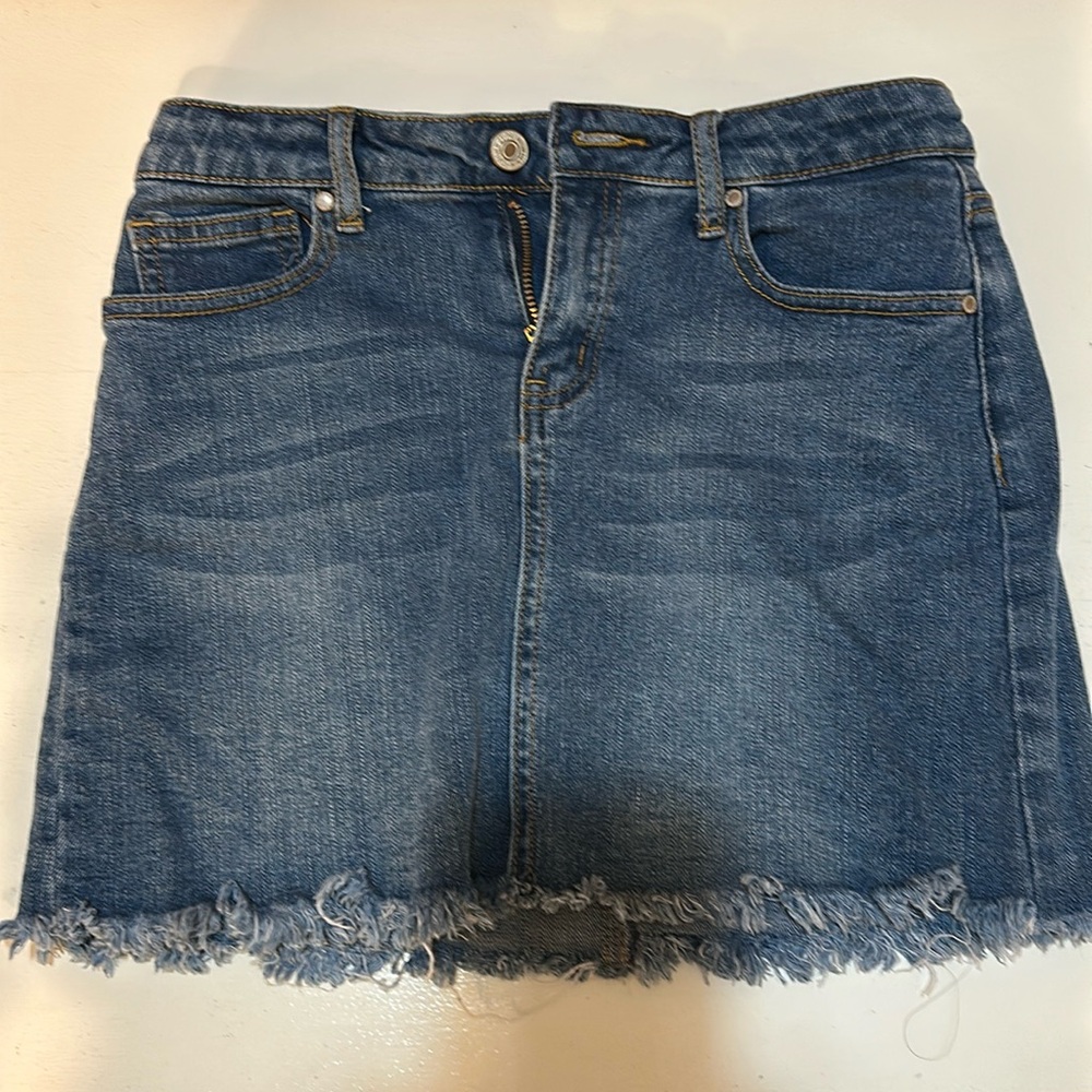 Denim blue skirt
